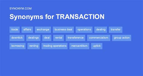 another word for transactions.